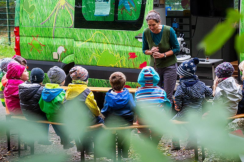 Umweltmobil Grashüpfer im Einsatz © Detlef Heese